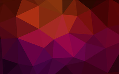 Dark Red vector polygon abstract background.