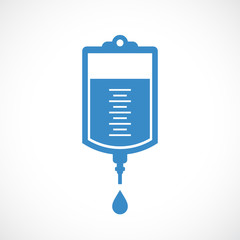 Blood bag vector icon