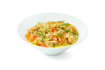 hot dish on a white background