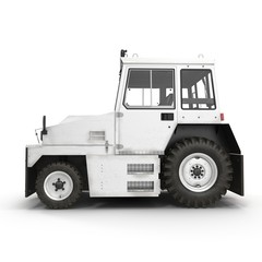 Diesel Aircraft Tow Tractor on white. 3D illustration