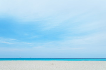 Beach of Formentera Island. Balearic Islands. Spain