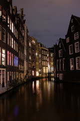 Night canal Amsterdam 