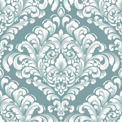 Vector damask seamless pattern element. Classical luxury old fashioned damask ornament, royal victorian seamless texture for wallpapers, textile, wrapping. Exquisite floral baroque template.