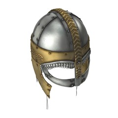 Viking Helmet on white. 3D illustration