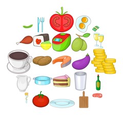 Mess icons set. Cartoon set of 25 mess vector icons for web isolated on white background