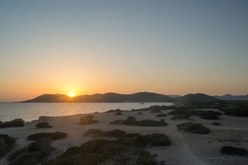 Sunset in  Ses Salines, Ibiza, Spain