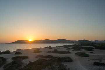 Obraz premium Sunset in Ses Salines, Ibiza, Spain