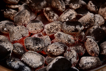 grilled charcoal texture in a barbecue