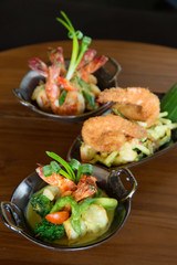 Balinese food - shrimp dish with vegetables