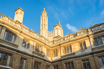 Architecture of Cambridge city in England