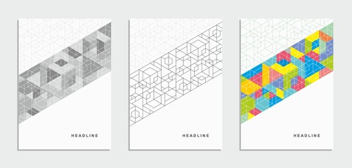 Brochure, flyer, pattern with geometric pattern. Corporate identity.