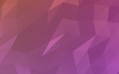 Abstract triangle geometrical pink background. Geometric origami style with gradient. 3D illustration