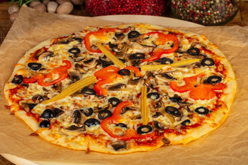 Tasty vegetarian pizza