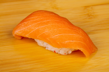 Delicious salmon sushi