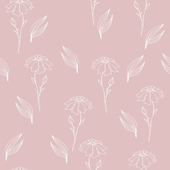 wild flowers vector pattern