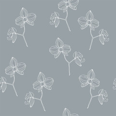 Fototapeta premium wild flowers vector pattern