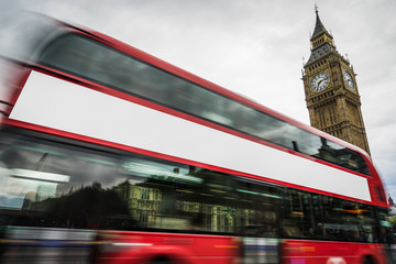 Concept of double decker bus near big ben with space for commercial  © Pawel Pajor