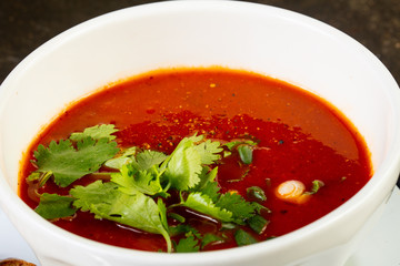 Cold Spanish gazpacho