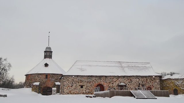 The Korela fortress winter. Priozersk, Russia