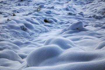 Mounds of Fresh Snow after a Winter Storm - Abstract Landscape Background Image