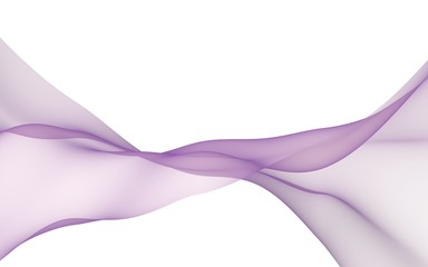 Abstract light pink wave. Bright light pink ribbon on white background. Abstract light pink smoke. Raster air background. Light pink. 3D illustration