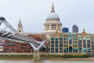Fototapeta premium Dome of St Paul cathedral in London. England