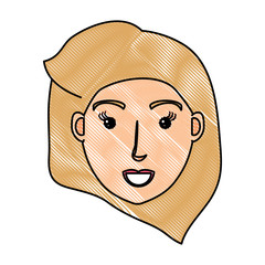 Obraz na płótnie Canvas cartoon woman icon over white background, colorful design. vector illustration