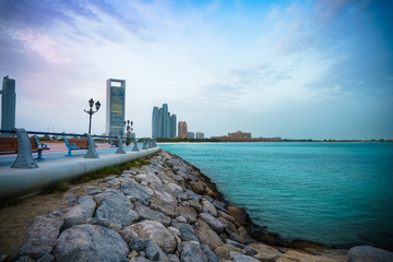 Morning skyline of Abu Dhabi, UAE