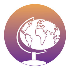 geography tool icon over white background, vector illustration