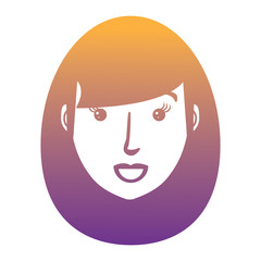 cartoon woman icon over white background, colorful design. vector illustration