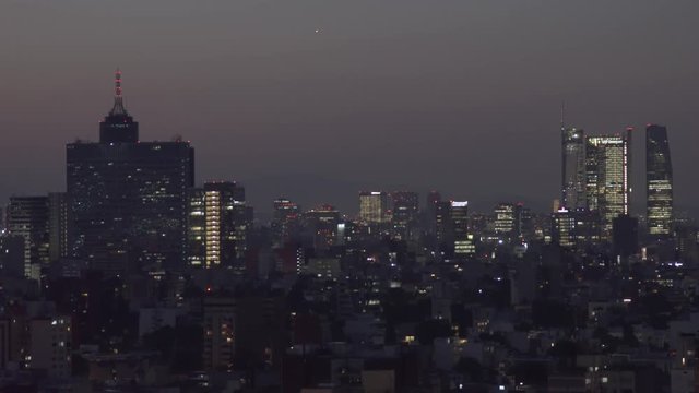 Mexico City panoramic view - sunset 