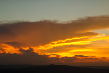 Fototapeta na wymiar Silhouette after sunset