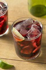 Alcoholic Red Wine and Cola Cocktail