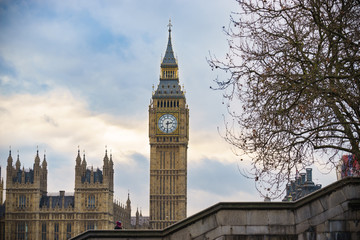 Fototapeta na wymiar Big Ben clock tower in winter. London 