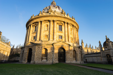 Science library at sunset in Oxford, England