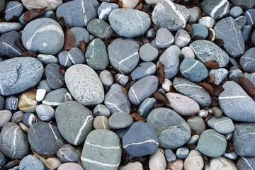 Gray rocks with white stripes horizontal background