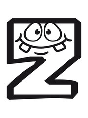 Z buchstabe name schreiben cartoon comic gesicht lustig lebendig logo cool ABC