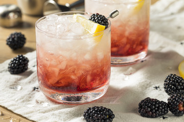 Alcoholic Blackberry Gin Bramble Cocktail