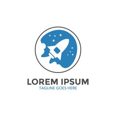 Unique Rocket Logo Template