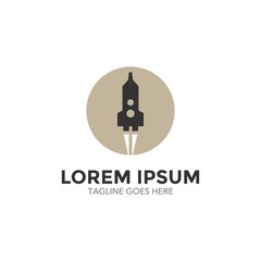 Unique Rocket Logo Template