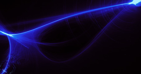 Blue Abstract Lines Curves Particles Background
