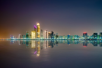 Fototapeta na wymiar Skyline panorama of Abu Dhabi, UAE