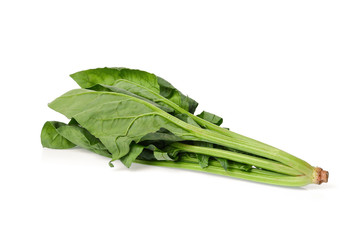 green spinach isolated on white background