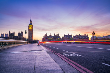 Fototapeta na wymiar Big Ben at sunset in London. England 