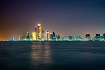 Obraz na płótnie Canvas Skyline panorama of Abu habi, UAE