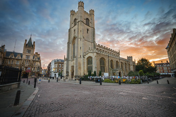 Fototapeta na wymiar Great St. Mary's Church at sunrise. Cambridge