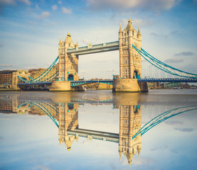 Naklejka premium Tower Bridge with reflection | London | England 