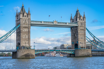 Fototapeta na wymiar Tower Bridge front view. London