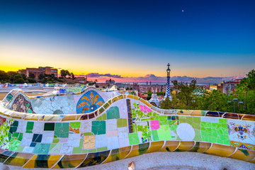 Obraz premium Barcelona at sunrise in Spain