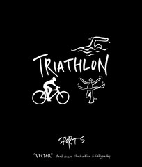 스포츠 포스터 / 손으로 그린 스포츠 그림